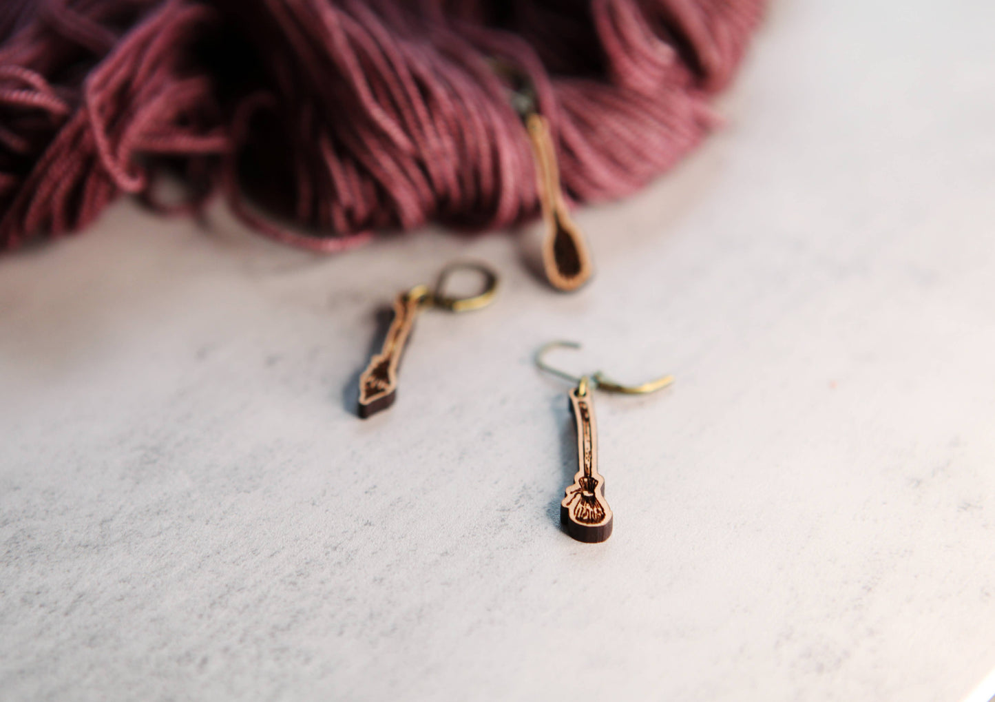 Sunrise Grove - Broom Shape Knitting Progress Keepers & Stitch Markers