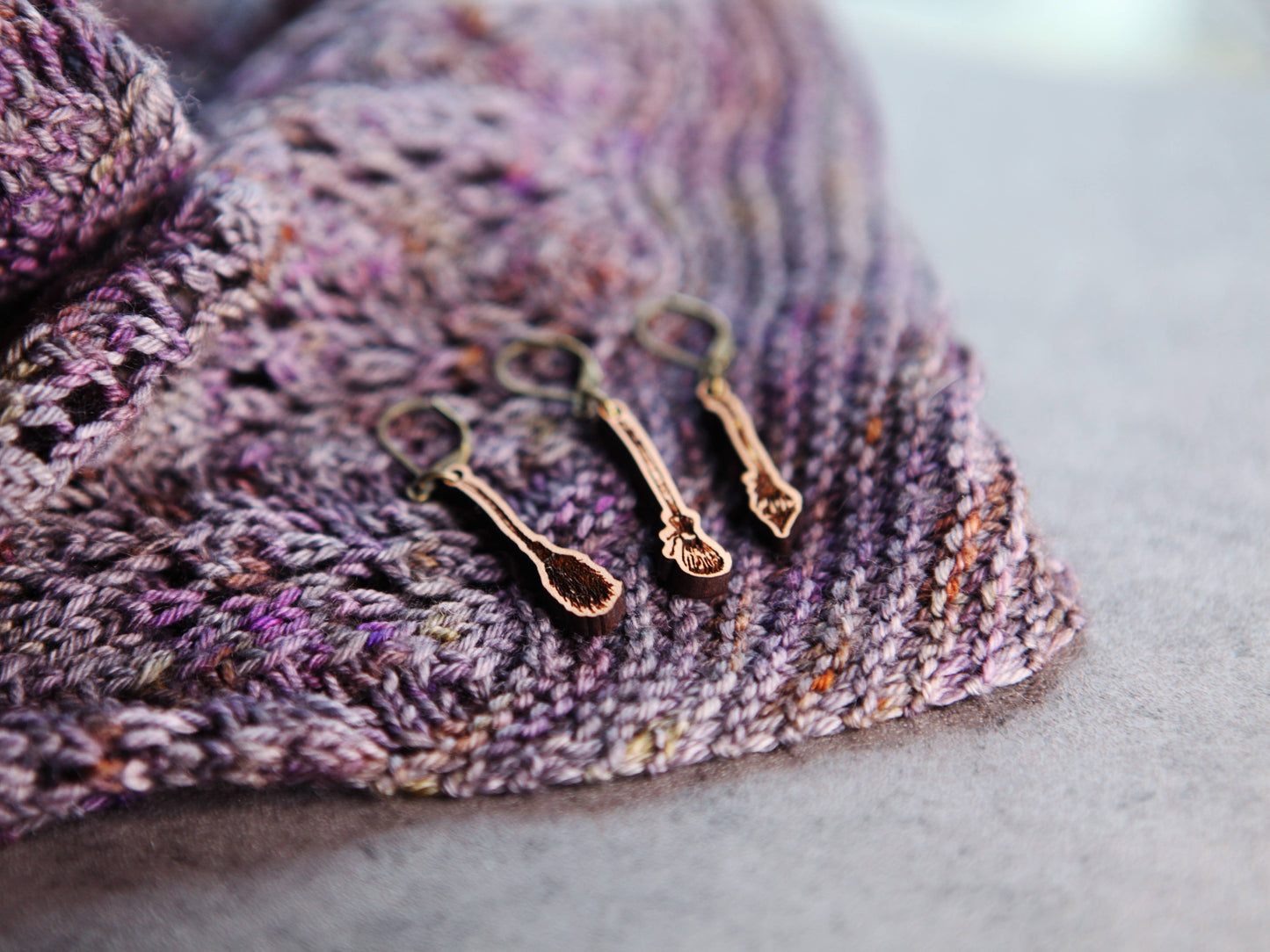 Sunrise Grove - Broom Shape Knitting Progress Keepers & Stitch Markers