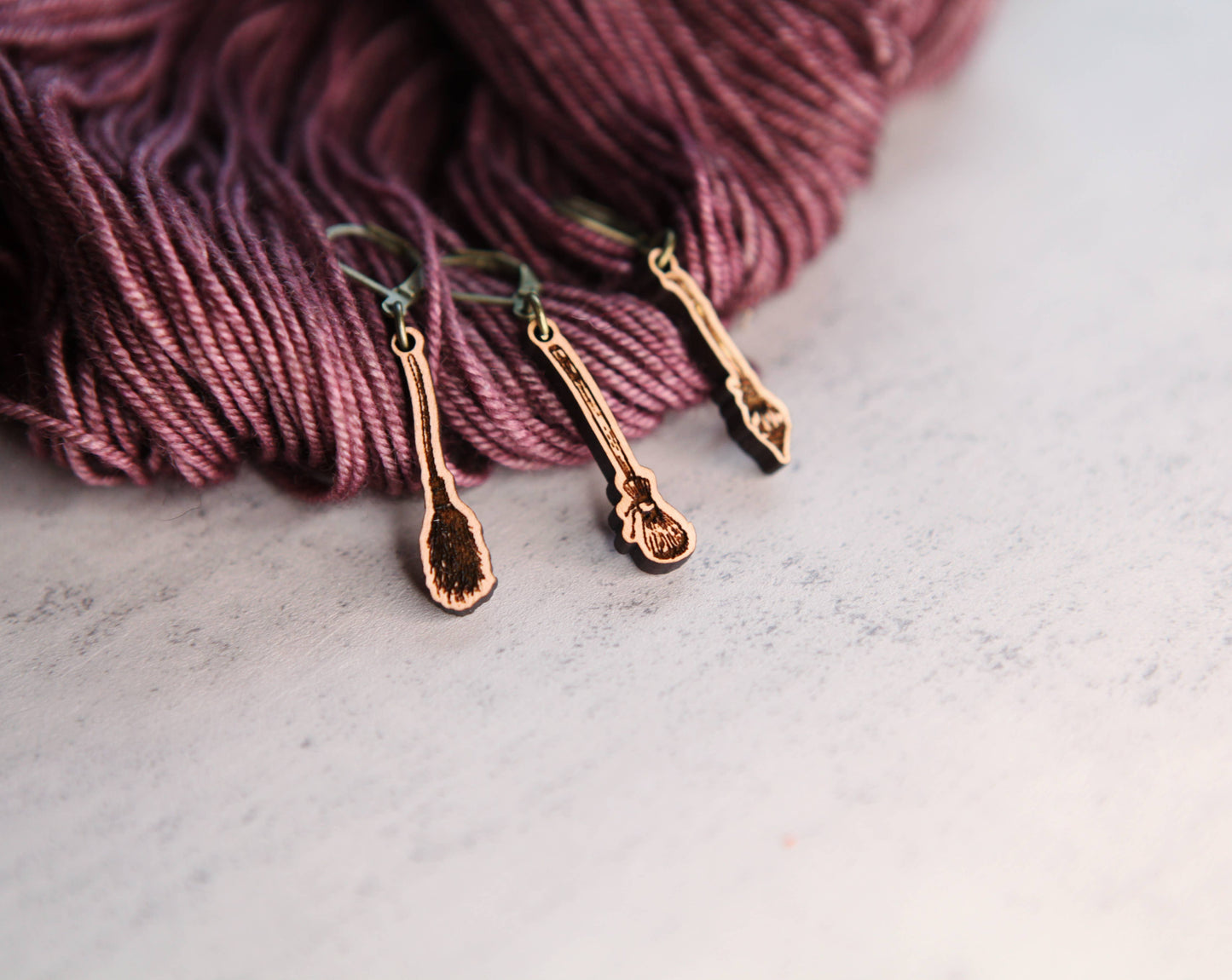 Sunrise Grove - Broom Shape Knitting Progress Keepers & Stitch Markers